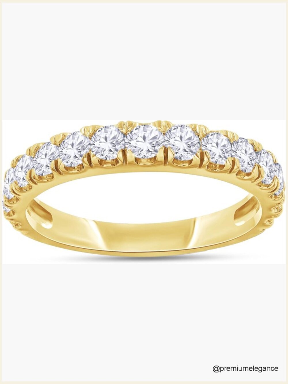 1 Carat Lab Grown Diamond Half Eternity Wedding Band Stackable Ring in Sterling